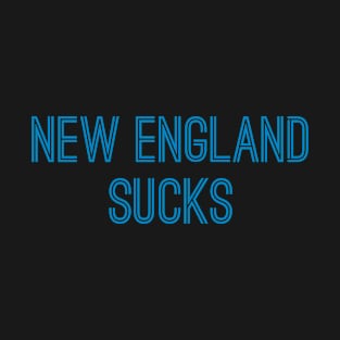 New England Sucks (Carolina Blue Text) T-Shirt