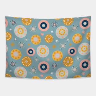 Circles Dots and Stars Tapestry