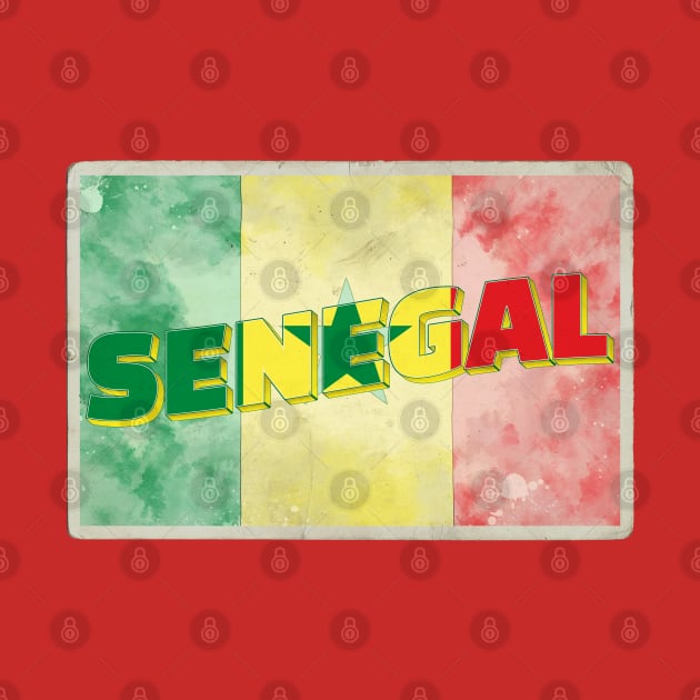 Senegal Vintage style retro souvenir by DesignerPropo