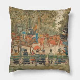 Central Park by Maurice Brazil Prendergast Pillow