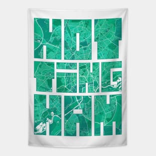 Nottingham, England City Map Typography - Watercolor Tapestry