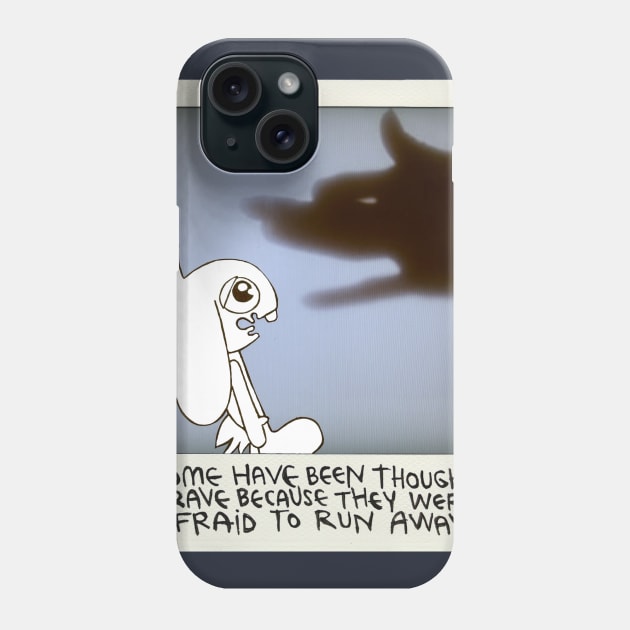 Brave / Afraid # Bob The Lop Phone Case by badlydrawnbabe