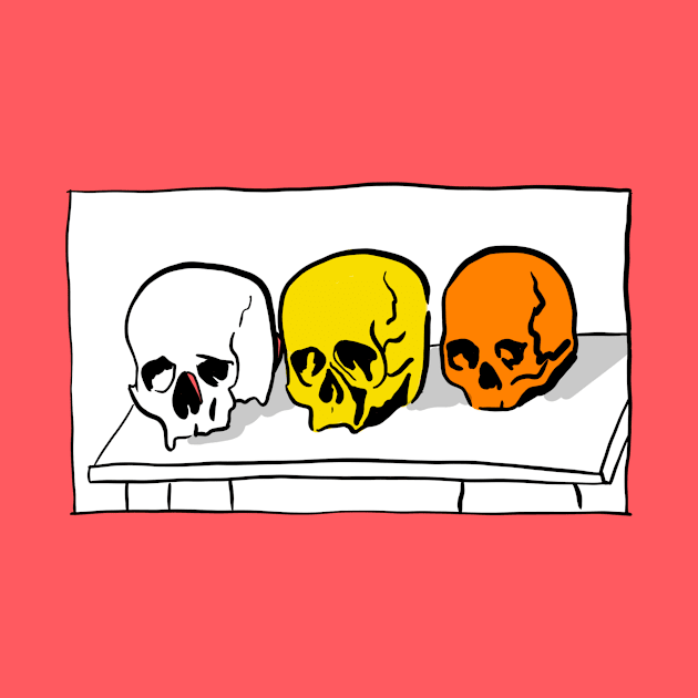 The 3 Skulls - Paul Cezanne by Witch of the North Shop