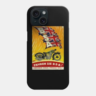 Retro BSA Motorbike Poster Phone Case