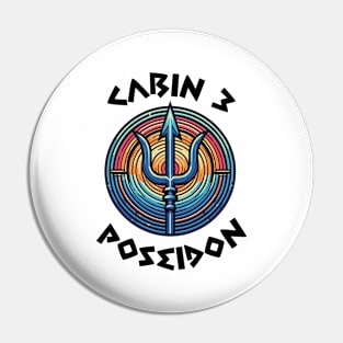 Cabin 3 Poseidon - CAMP half-blood V4 Pin