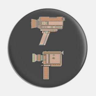 Brown Classic Video Camera Pin