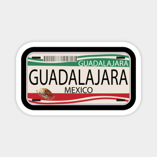 Mexican License Plate Guadalajara Mexican Flag Emblem Magnet