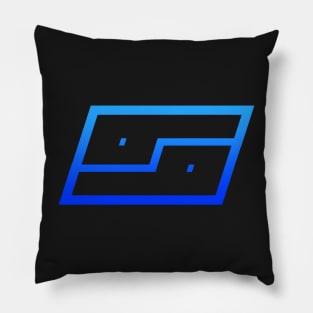 Cancer Blue Gradient Outline Pillow