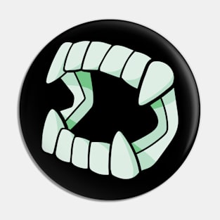 Glow in the Dark Fangs Pin