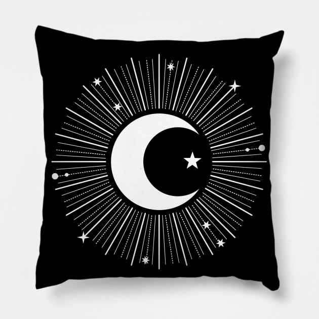 Astrological Moon Version 2 Pillow by TaliDe