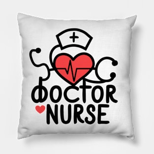 Doctor loves nurse as lovers Pillow