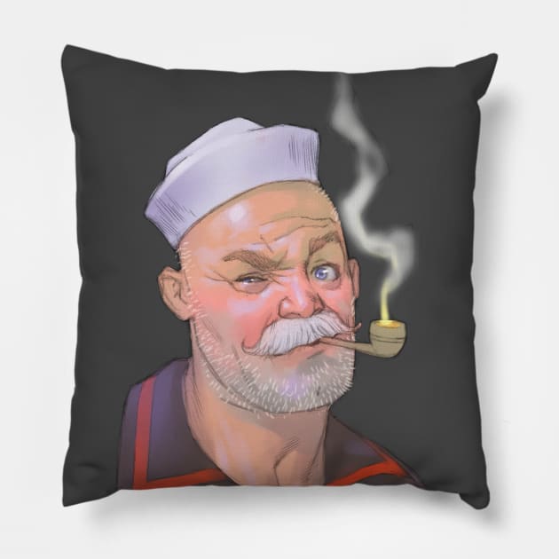 Popeye Pillow by AdamGraphite