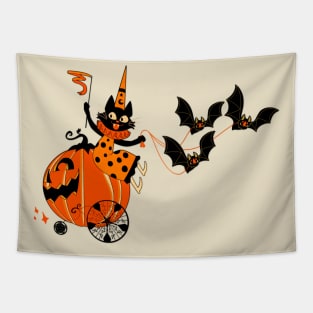 Halloween Vintage Carriage Tapestry