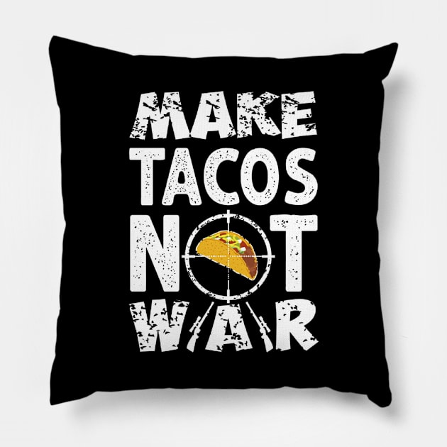 Make Tacos Not War Pillow by BambooBox