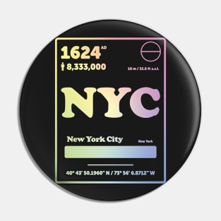 New York Periodic Table Element Pin