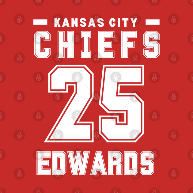 Chiefs Football Edwards 25 Kansas City Chiefs football by PrettyMerch