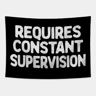 Requires Constant Supervision Tapestry