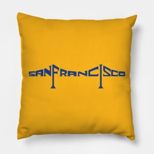 San Francisco Bridge Golden State Warriors Pillow