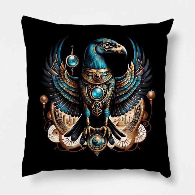 Horus the falcon god. Pillow by Nicky2342