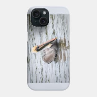 Brown Pelican Floating Along Phone Case