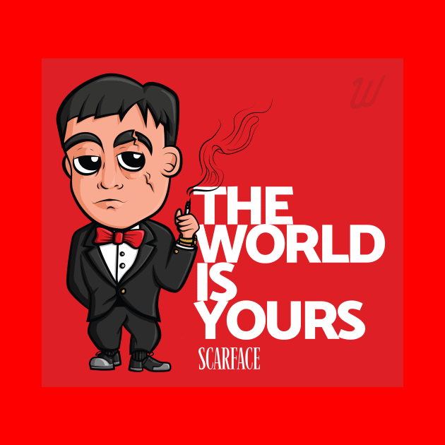 Scarface Cartoon Artwork by WallaceDesignCompany