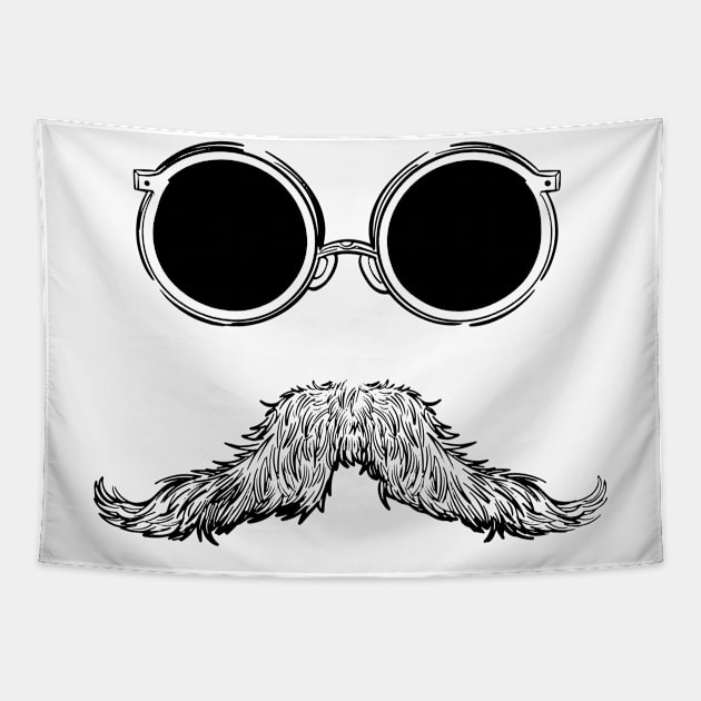 Sunglasses and Mustache Tapestry by UnknownAnonymous