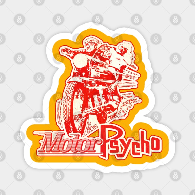 Motor Psycho 60s Cult Motorcycle Gang Movie Magnet by darklordpug