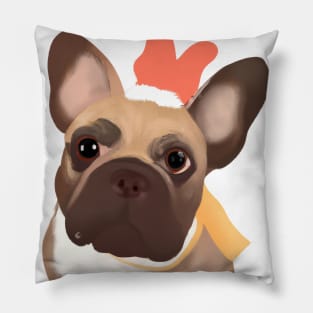 Cute French Bulldog Drawing Pillow