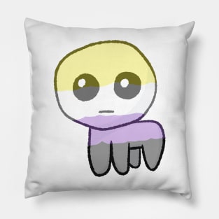 TBH Autism Creature Nonbinary Pride Flag Pillow