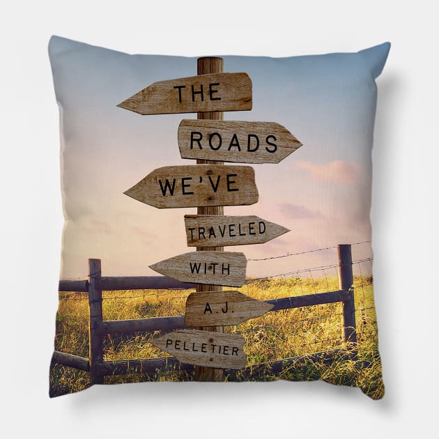 The Roads We've Traveled Podcast Official season 2 logo Pillow by AMPlifiedDesigns