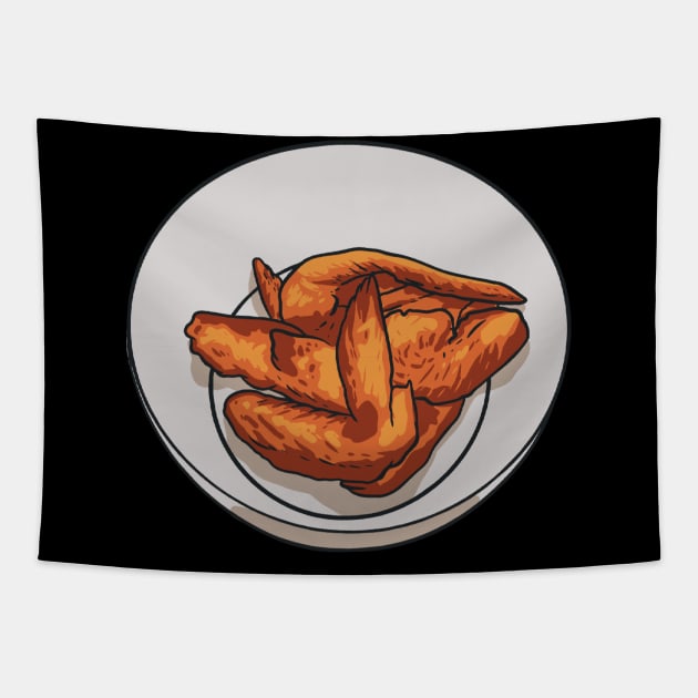 Chicken Wings In Bowl Tapestry by fromherotozero