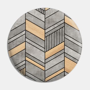 Abstract Chevron Pattern - Concrete and Wood Pin