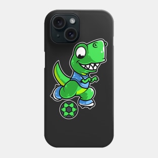 Dinosaur Football Game Day Funny Team Sports Rex Soccer design Phone Case