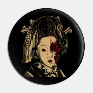 Geisha Japan beauty Traditional Halloween Pin