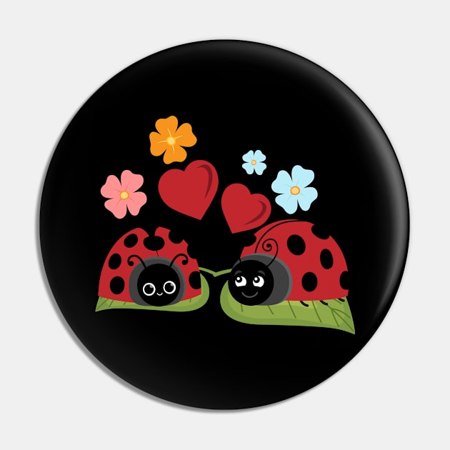 Ladybug Love Insect Children Pin by MooonTees