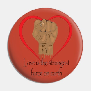 Fist with a heart Pin