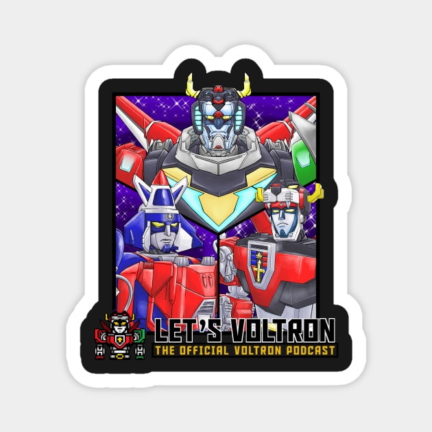Let's Voltron by Blacky Shepherd Magnet by Let's Voltron Podcast