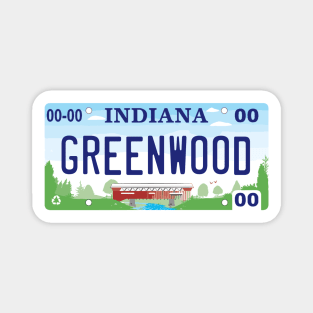 Greenwood Indiana License Plate Magnet