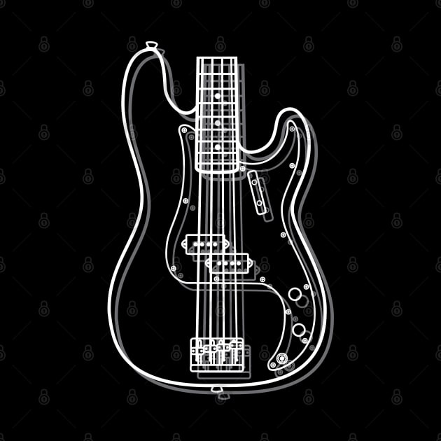 P-Style Bass Guitar Body Outline Dark Theme by nightsworthy