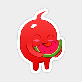 Eating watermelon, Burntboo Magnet