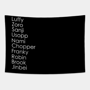 luffy zoro sanji usopp nami chopper franky robin brook jinbei Tapestry