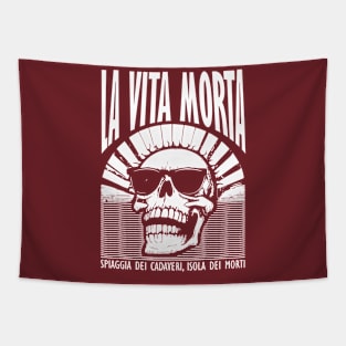 La Dolce Morte– a skull’s sweet life (or death). Tapestry