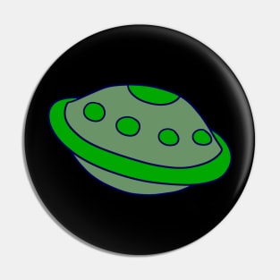 Green UFO Pin