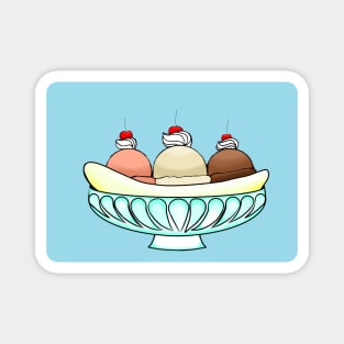 Banana Split ice cream sundae Magnet