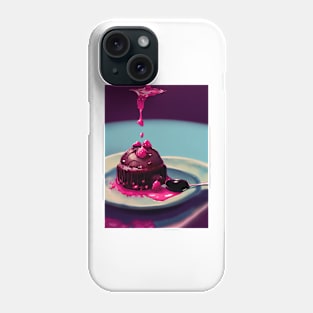 Pouring syrup lava cake Phone Case