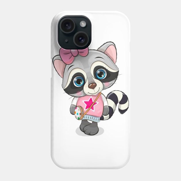 Cute Raccoon Phone Case by Reginast777