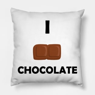 Funny design saying I Chocolate, Sweet Indulgence Haven, Cute & Decadent Chocolate Pillow