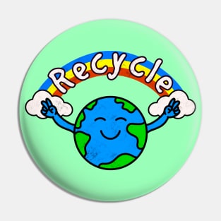 Peace and Recycle Pin