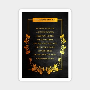 Deuteronomy 31:6 Bible Verse Wall Art Magnet