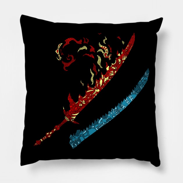Long Sword Monster Hunter Pillow by paintchips